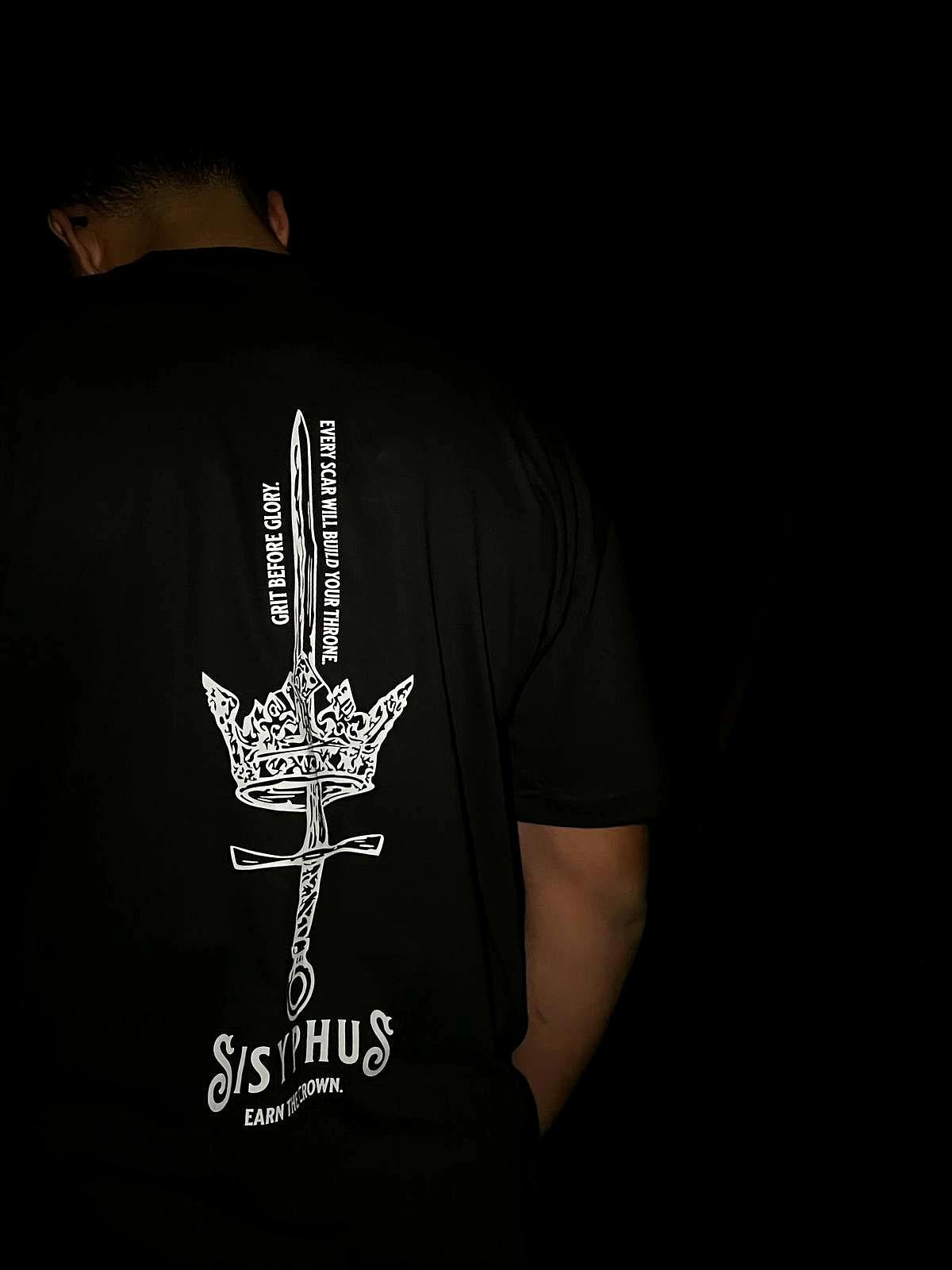 HONOR "PRESTIGIOUS" OVERSIZED TEE IN BLACK